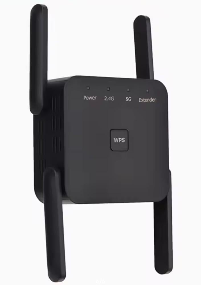 Ретранслятор Wi-Fi FENVI 2,4G 5G 1200Mb 4 антенны Черный (00026)