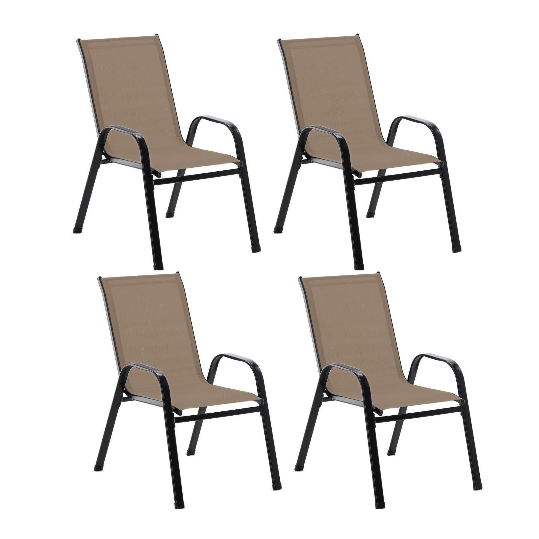 Комплект кресел садовых Lion текстилен 4 шт. Коричневый (40132)