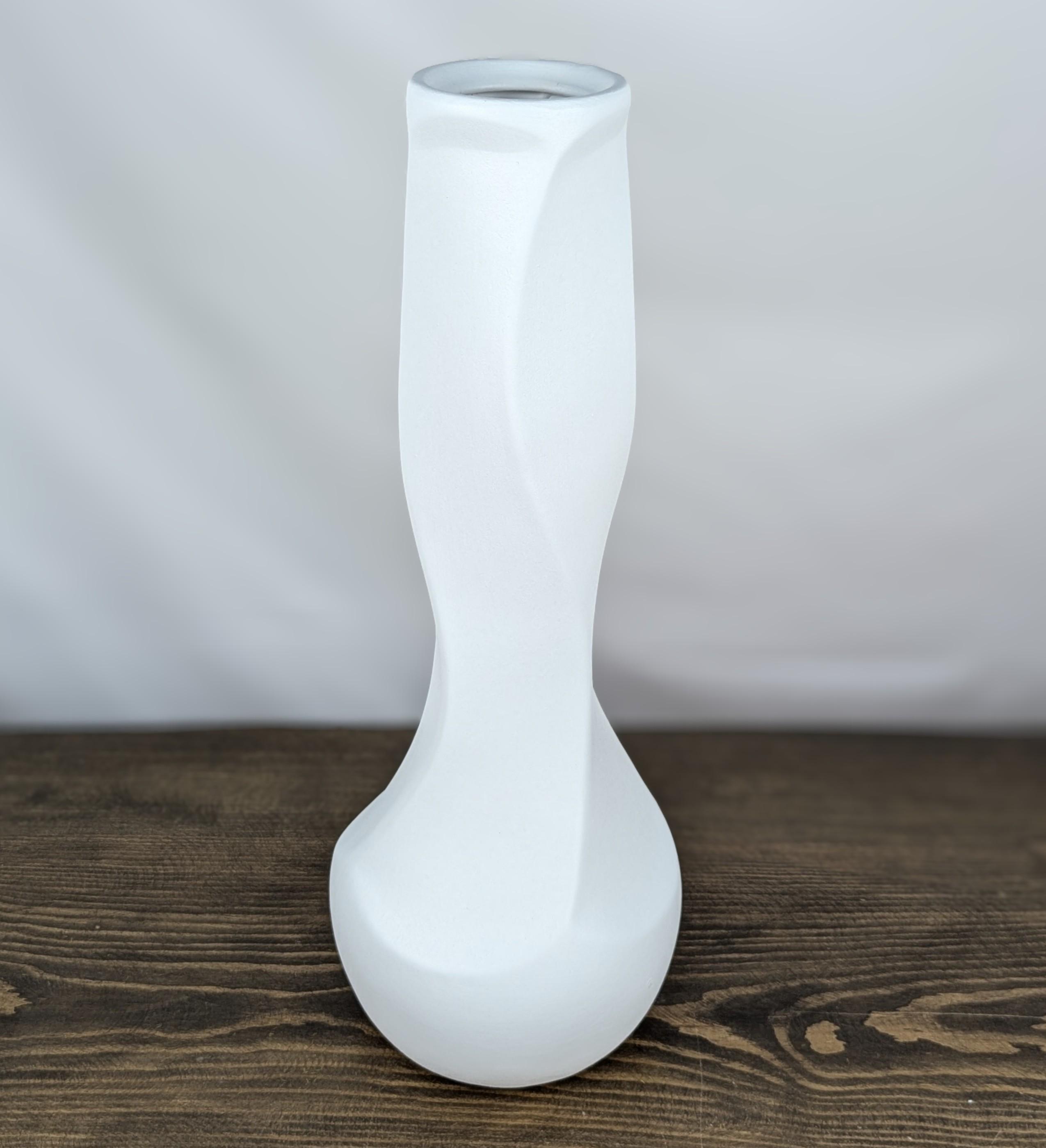 Ваза Nana ceramics Самбука муар 42 см Белый