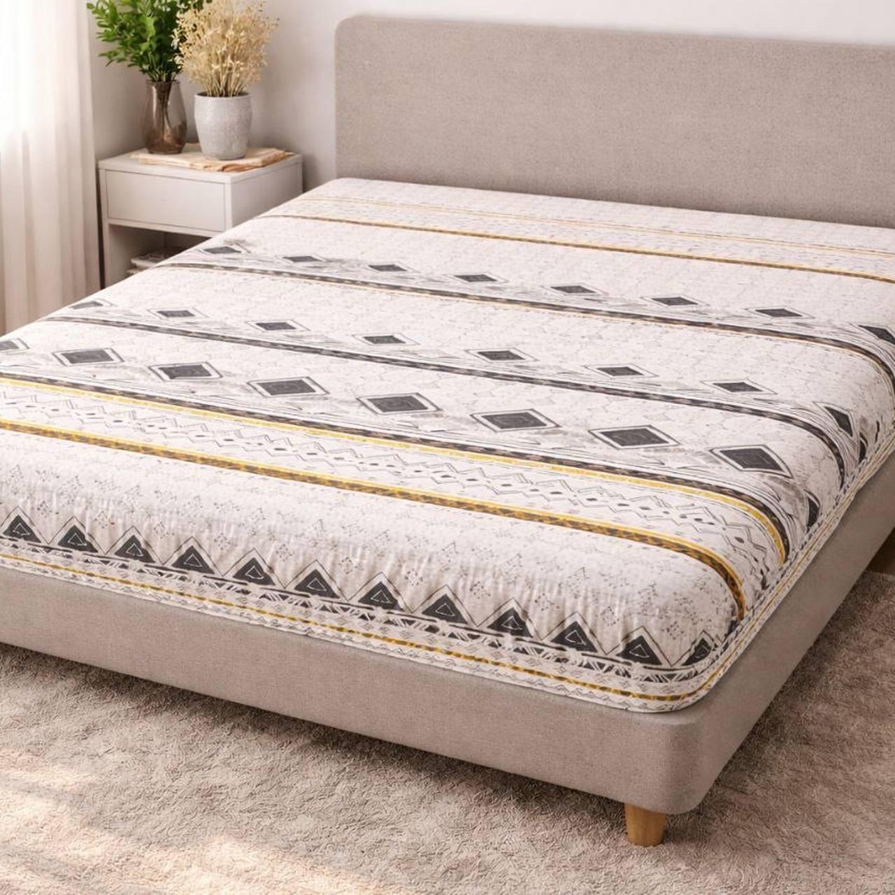 Простынь на резинке Солнечный орнамент бязь 120х190х25 см (207945905)