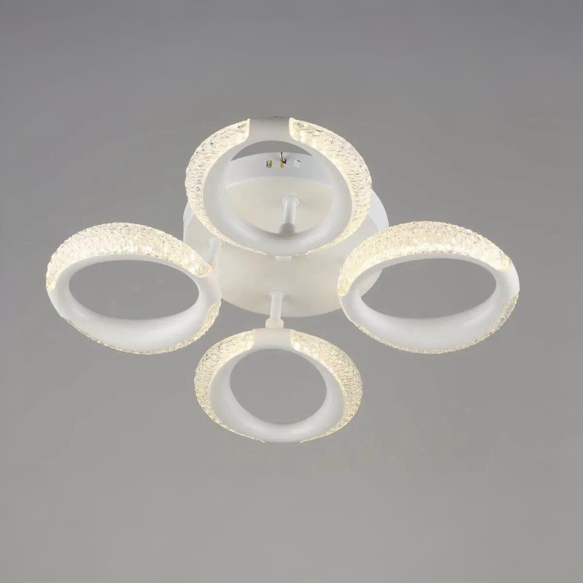 Люстра світлодіодна Sirius на чотири плафони 24W 3000K/6500K Білий (B YH1303/4 WT)