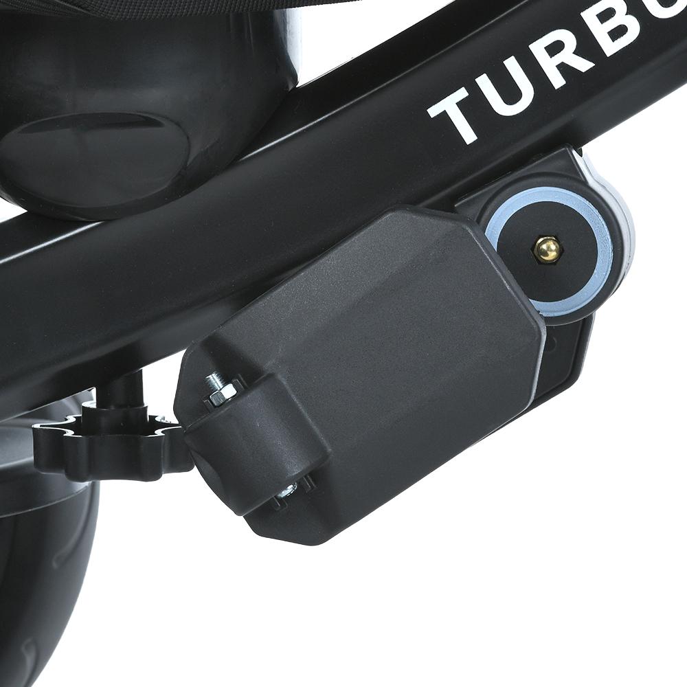 Велосипед триколісний Turbo Trike MT 1001-1 з батьківською ручкою і поворотним сидінням Чорний - фото 6