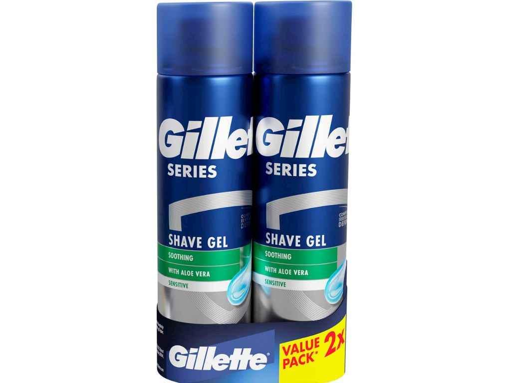 Гель для бритья GILLETTE Series 400 мл для чувствительной кожи 1+1 (1107205)