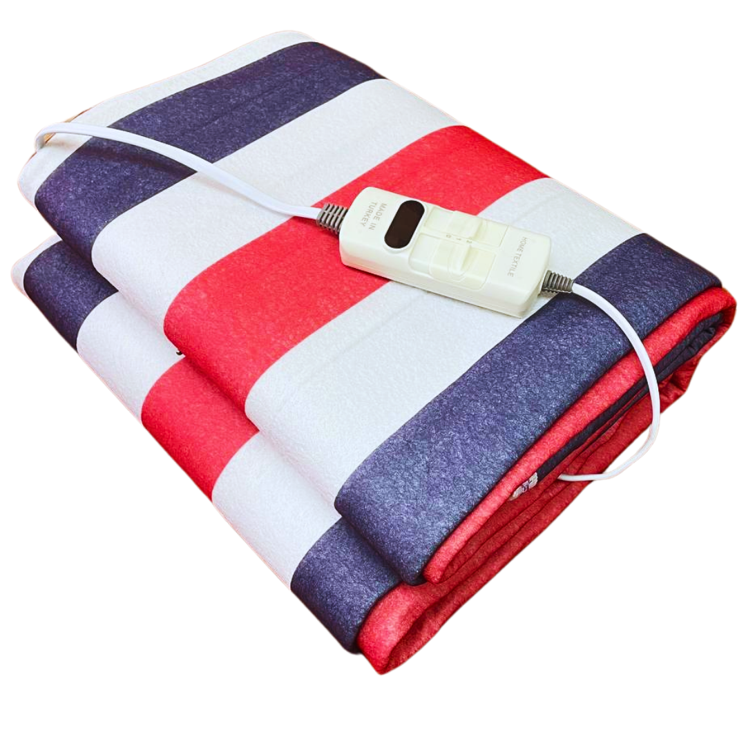 Электропростынь Electric Blanket в полоску двухзонная 150х180 см (1059)