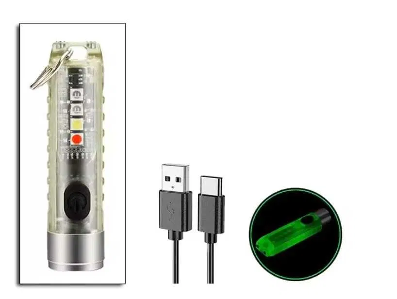 Ліхтар міні-брелок MINI T011 акумуляторний Type-C з ультрафіолетом та магнітом (FLASH-T011-MINI) - фото 2 Ліхтар міні-брелок MINI T011 акумуляторний Type-C з ультрафіолетом та магнітом (FLASH-T011-MINI) - фото 2