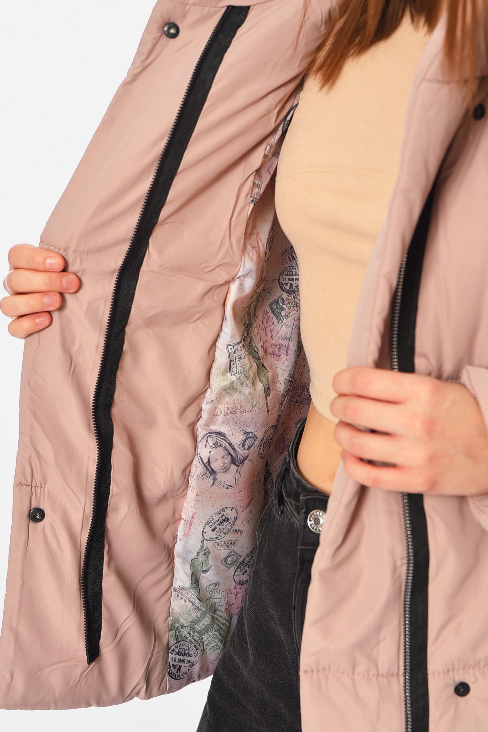 Куртка женская демисезонная XL Светло-розовый (196400) - фото 4 Куртка женская демисезонная XL Светло-розовый (196400) - фото 4