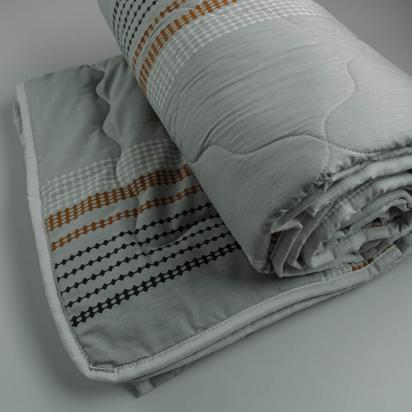 Одеяло конопляное зимнее YouStar Горес сатин полуторный 140х210 см Серый (chn-kksw-p-gores) - фото 4