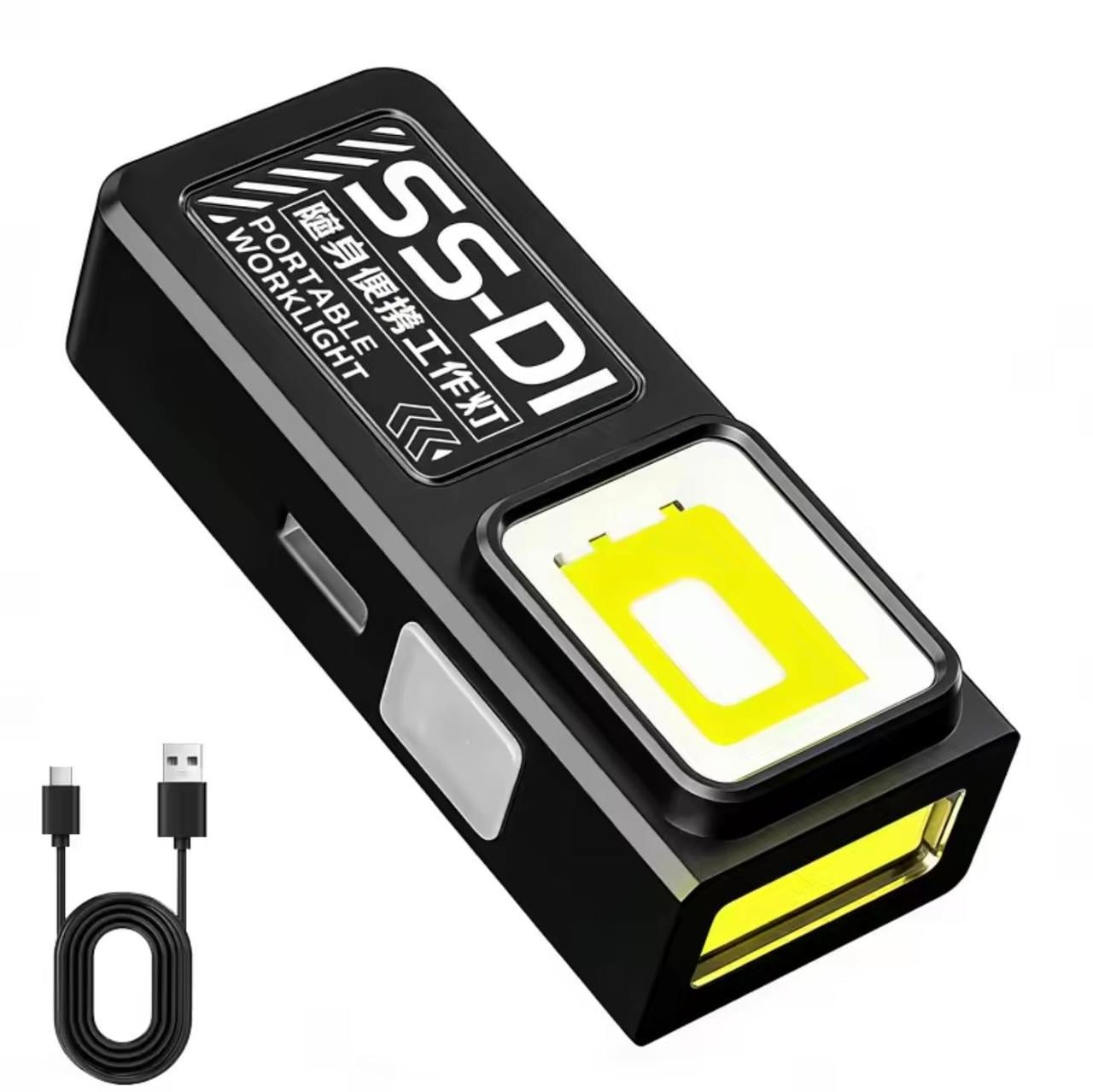 Фонарик LED COB аккумуляторный USB Type-C с магнитом и клипсой карманный EDC 4 режима Черный Фонарик LED COB аккумуляторный USB Type-C с магнитом и клипсой карманный EDC 4 режима Черный