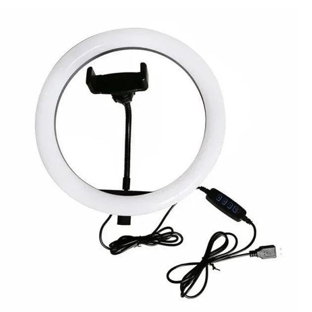 Кольцевая лампа LJJ-26 Led 26 см с держателем для телефона (32407952) Кольцевая лампа LJJ-26 Led 26 см с держателем для телефона (32407952)