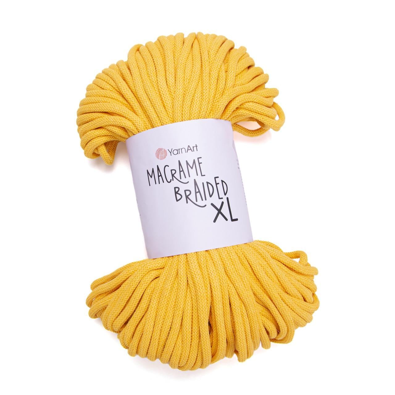 Шнур товстий Macrame Braided XL 10 мм 1000 г Жовтий №764