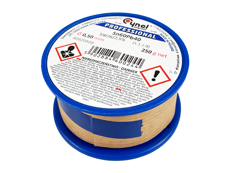 Припой оловянно-свинцовый Cynel Sn60Pb40-SW26 0,5 мм 250 г (8121)