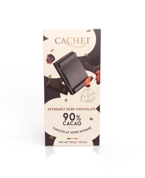 Чорний шоколад екстра 90% Extremely Dark Cachet 100 г (13344335)