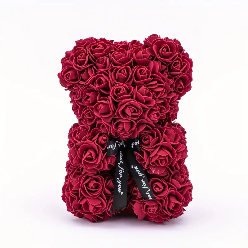 Медведь из 3D роз Teddy Bear 20 см Бордовый - фото 2 Медведь из 3D роз Teddy Bear 20 см Бордовый - фото 2