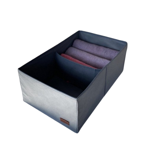 Органайзер для вещей/полотенец/постельного белья 40х25х16 см Grey (126114) Органайзер для вещей/полотенец/постельного белья 40х25х16 см Grey (126114)