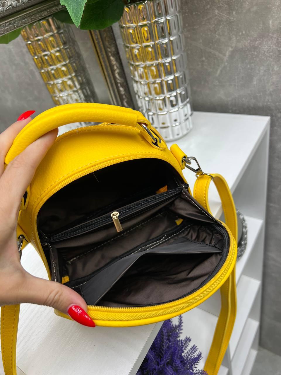 Сумка женская кросс-боди из экокожи 22х17х9 см Желтый (2682007784) - фото 4 Сумка женская кросс-боди из экокожи 22х17х9 см Желтый (2682007784) - фото 4