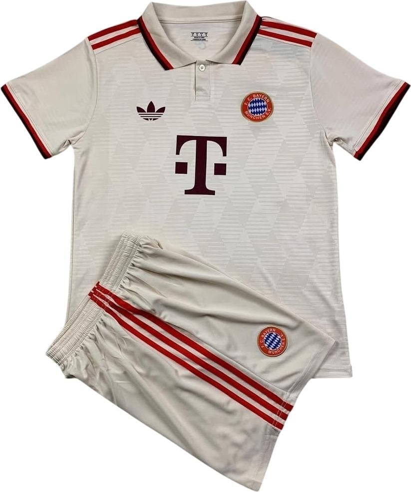 Футбольная форма Бавария 2024-2025 резервная XL Бежево-красный (F0108)