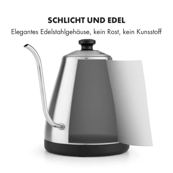 Електрочайник KLARSTEIN Garcon з регулюванням температури 2000 Вт 1 л (10032533) - фото 3