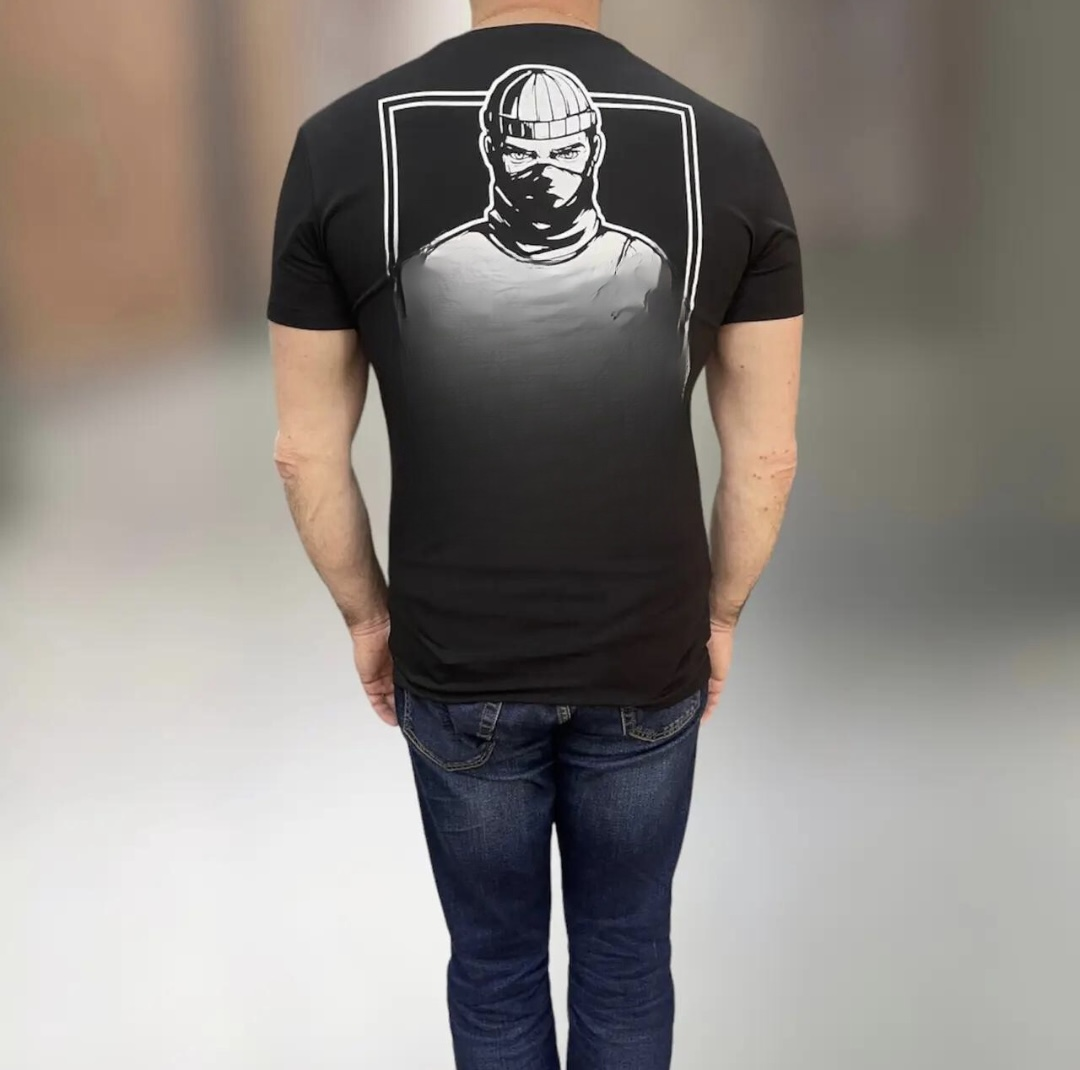 Футболка унисекс с принтом "K... THE RUSSIAN" хлопок 3XL Черный (243863)