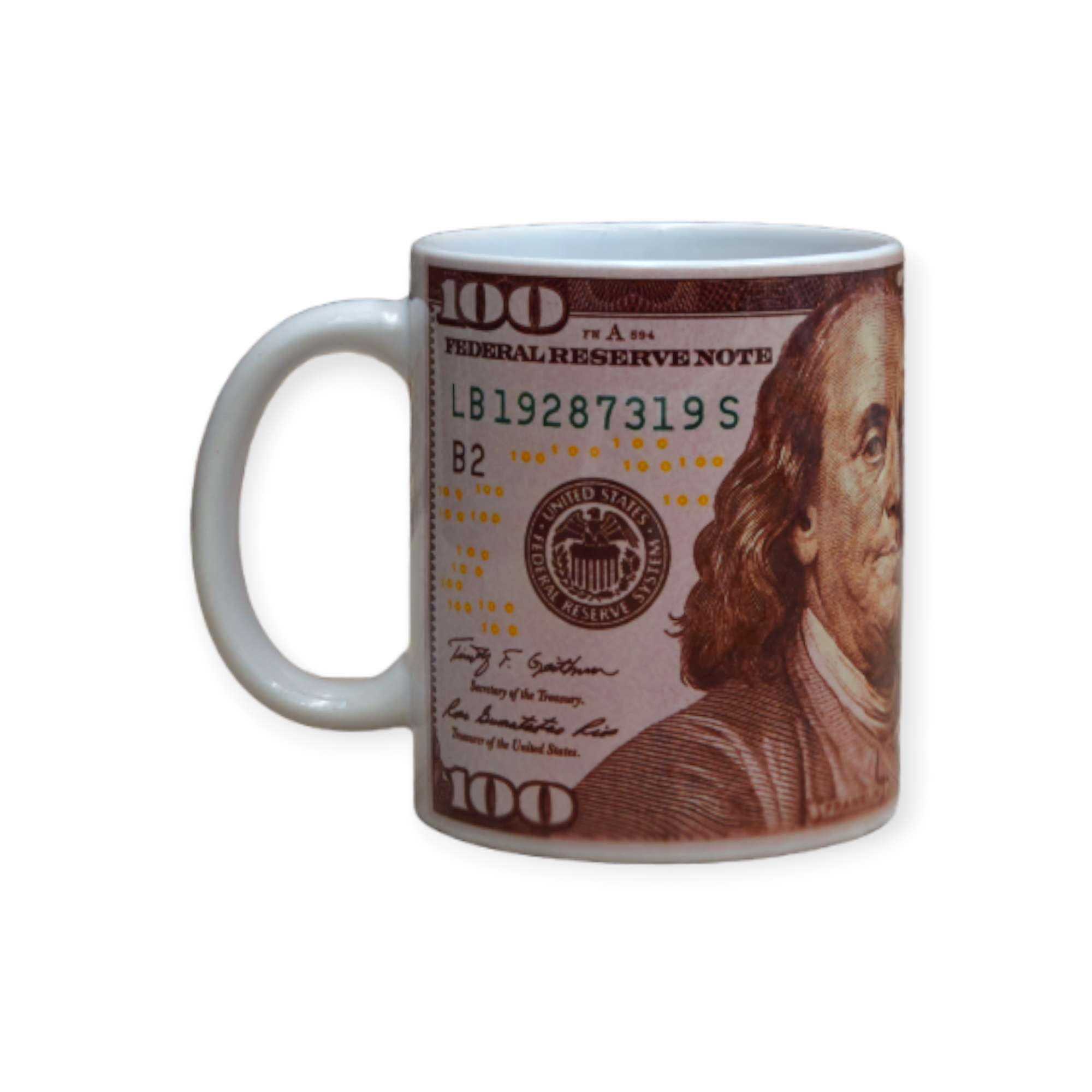 Чашка с принтом 100 долларов 330 мл (01_K1133021157)