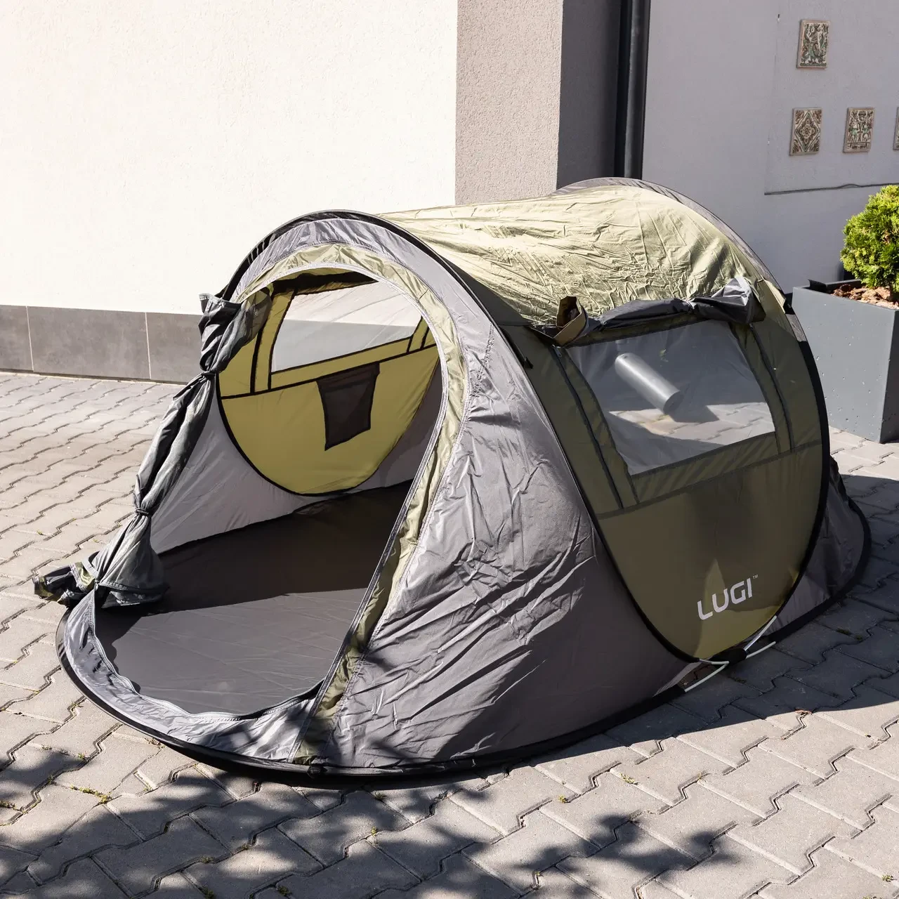 Намет туристичний для кемпінгу 2 місний саморозкладний 2,45х1,45 м - фото 3