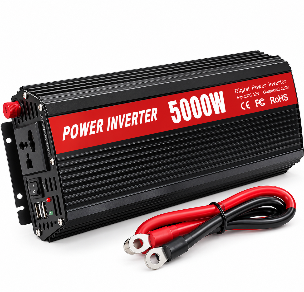 Инвертор 5000 Вт 12-220 В автомобильный 12V-220V с розеткой и вентилятором (852363800)