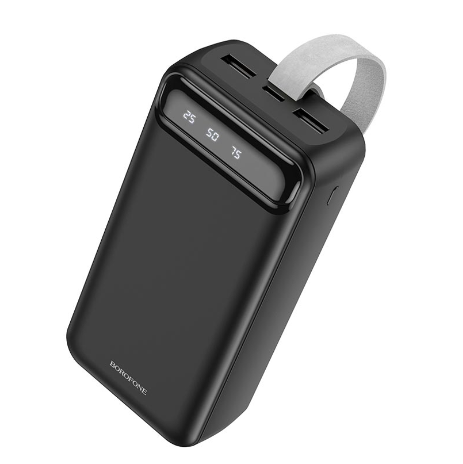 Повербанк Borofone BJ14B Freeway 2USB/Type-C, 2.1A с фонарем 30000 mAh Черный - фото 2