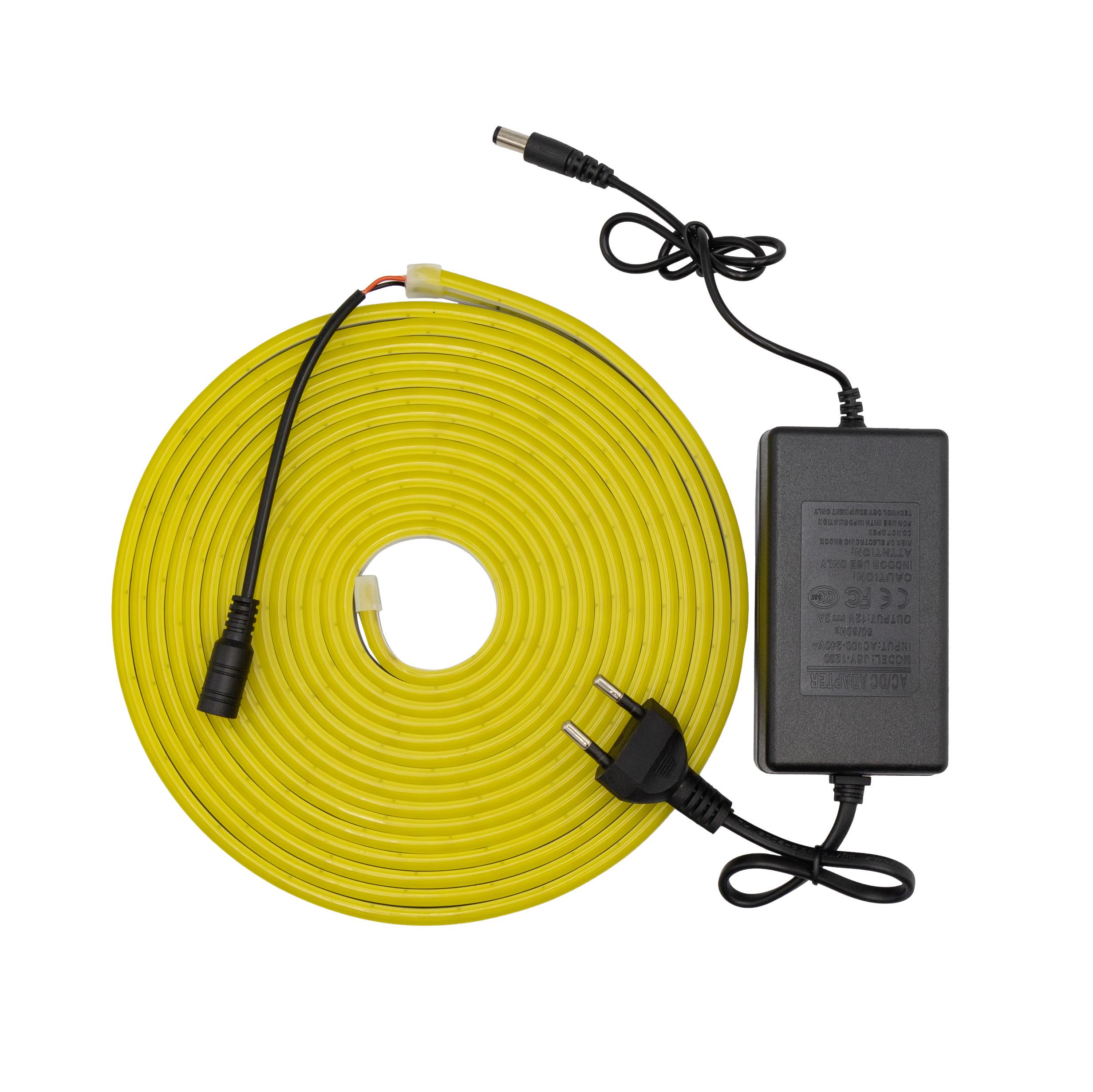 Светодиодная лента неоновая Prolum готовый набор 6x12 12V 5 м Лимонно-желтый (28522765) - фото 1 Светодиодная лента неоновая Prolum готовый набор 6x12 12V 5 м Лимонно-желтый (28522765) - фото 1