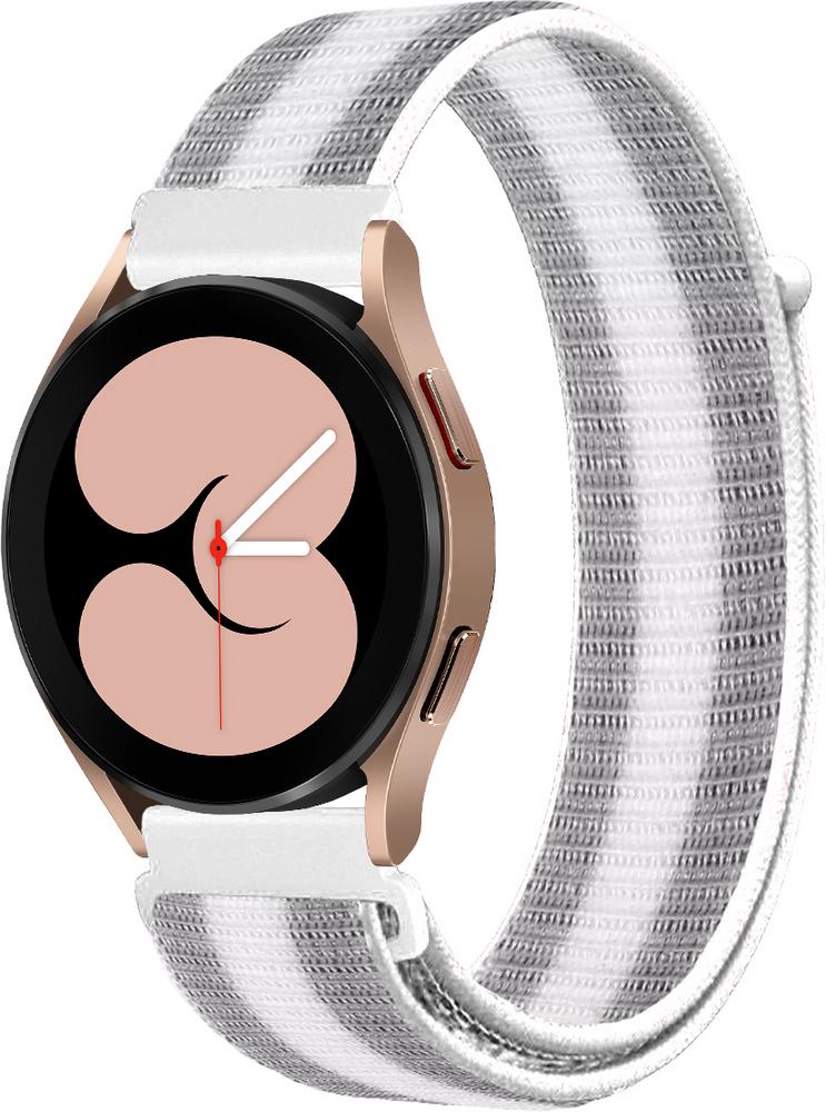 Ремешок нейлоновый Sport Loop для Galaxy Watch 4 40 мм Silver/White (25451-58)