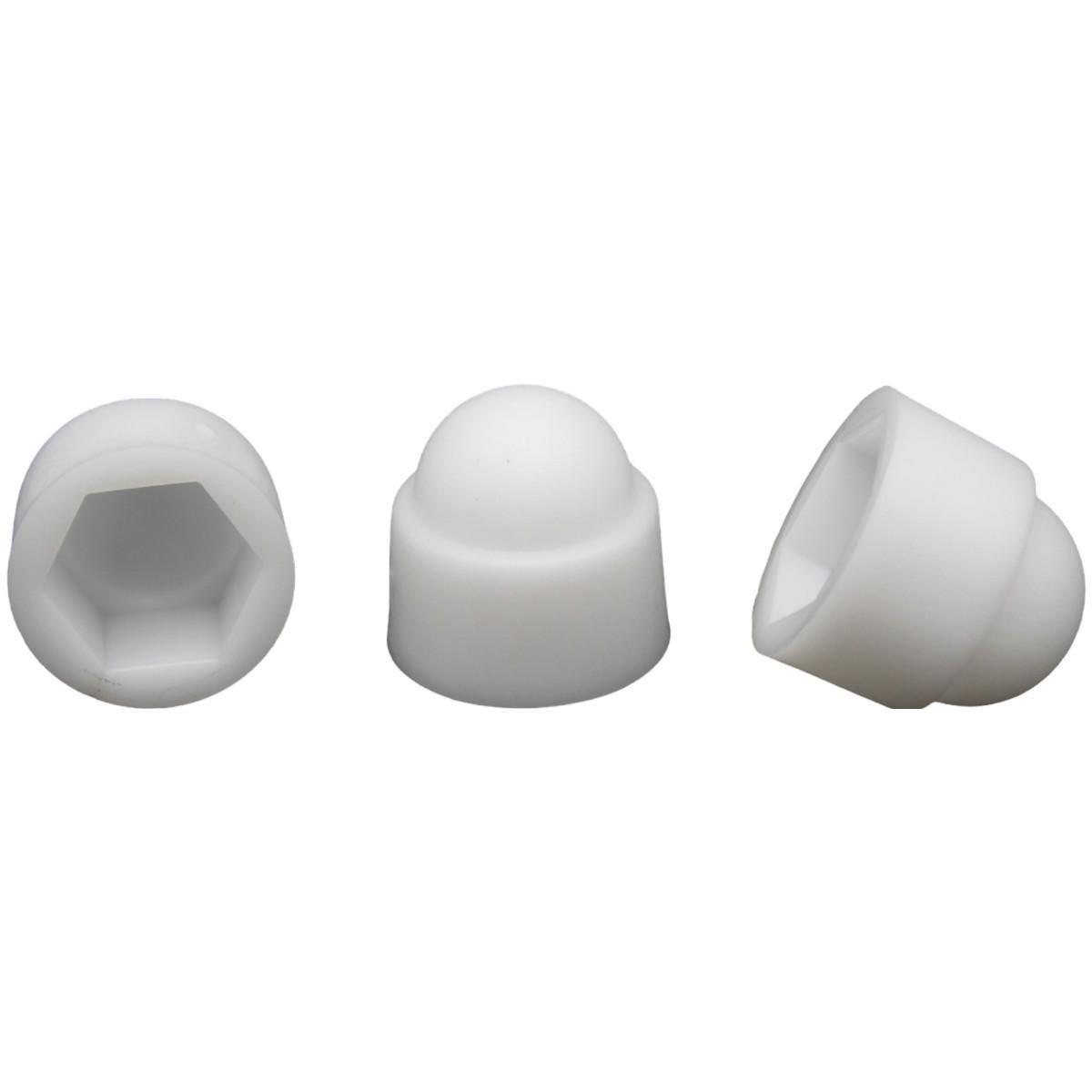 Заглушка Steelfix М8 на болт/гайку під ключ S13 полукруглая 200 шт. Белый (242091)