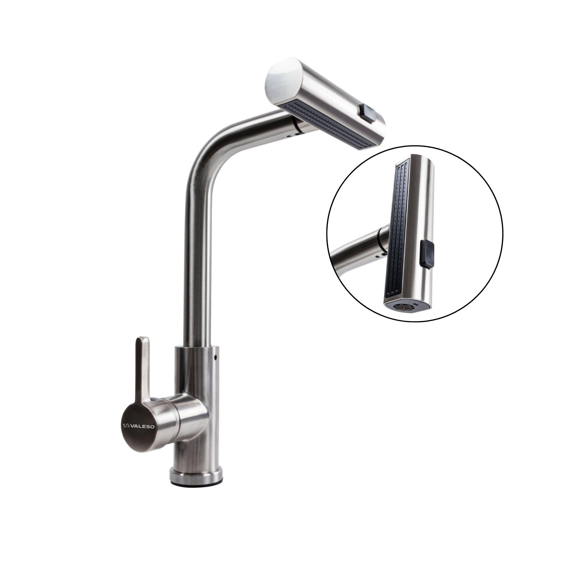 Кухонный комплект Valeso Handmade мойка 58x43 см монтаж под столешницу/смеситель XK08A (000050607) - фото 7