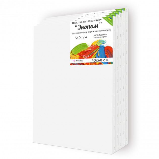 Полотно на підрамнику HolstPro Економ 40х60 см 5 шт