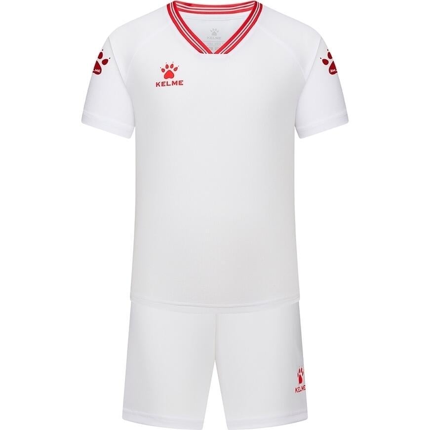 Комплект футбольной формы детский Kelme FARO 140 см Бело-красный (8451ZB3246.9107)