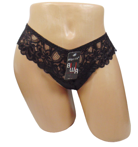 Женские трусики бикини Biweier 358 ажурные XL Черный (1685359209)