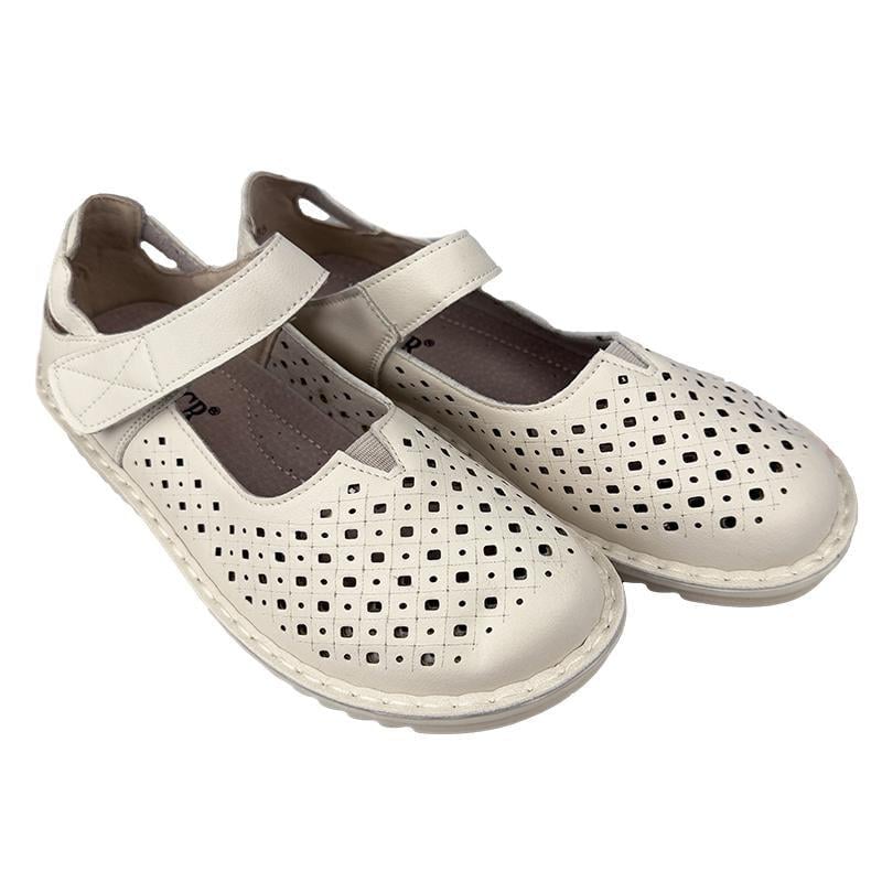 Мокасины женские перфорированная кожа 20026-3 р. 39 25 см Молочный