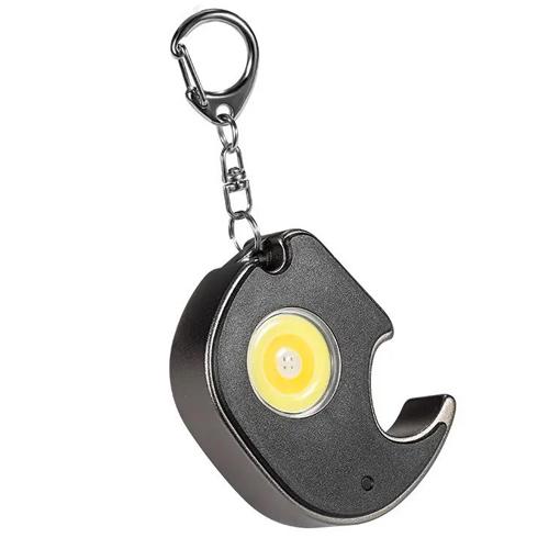 Фонарь-брелок W5132-COB магнит карабин Black (594078)