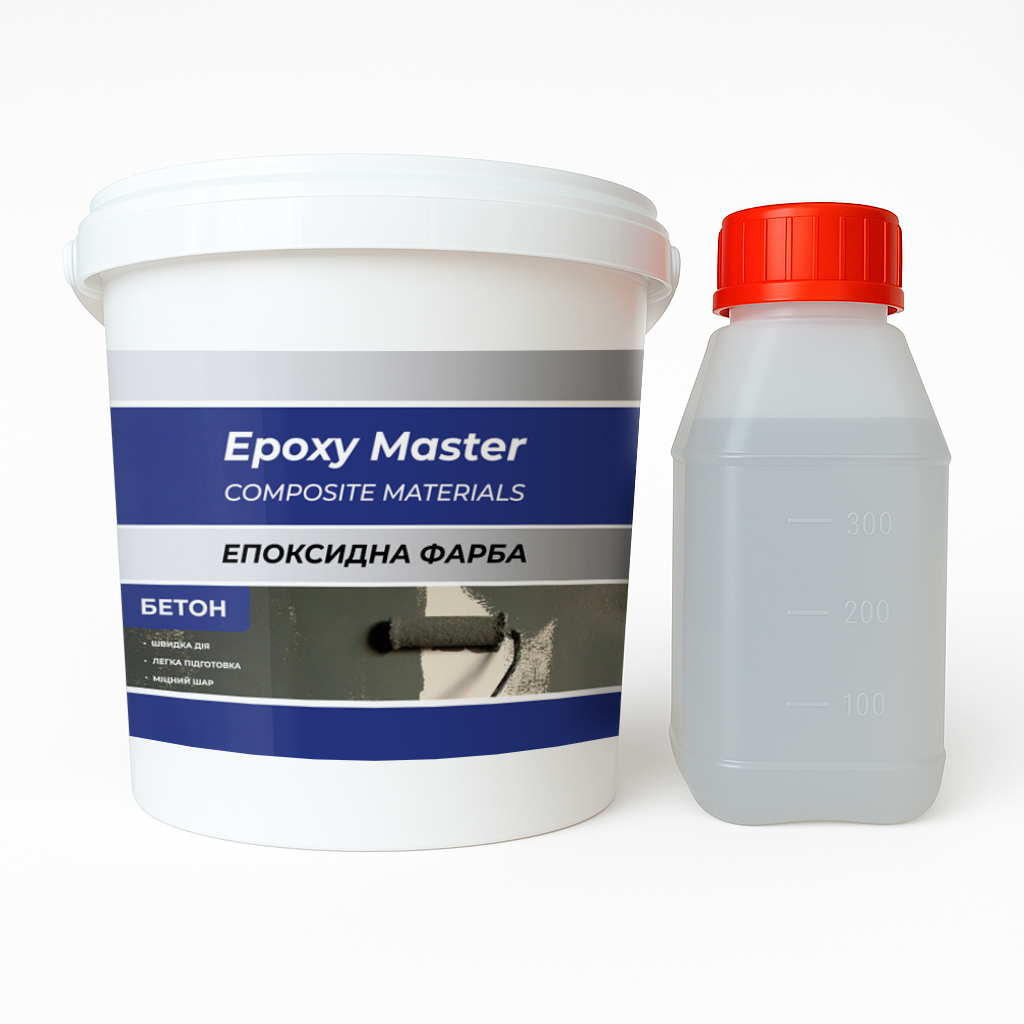 Фарба епоксидна для бетону Epoxy Master 3 кг Білий