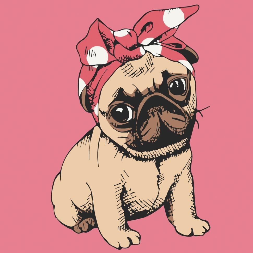 Картина по номерам ART CRAFT Мопсик 30x30 см (15062-AC)