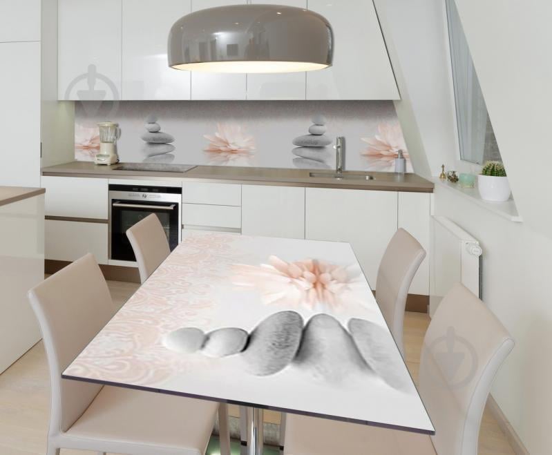 Наклейка виниловая на стол Zatarga  "Серые камни Пирамиды" 650х1200 мм