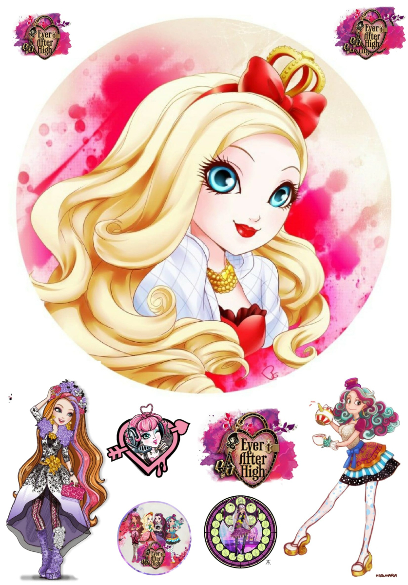 Картинка на торт вафельная Ever After High 1 (14699) Картинка на торт вафельная Ever After High 1 (14699)