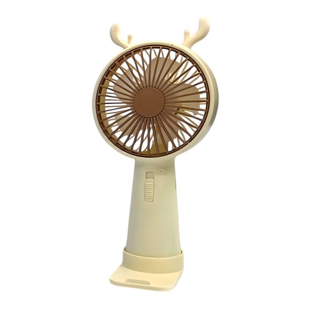 Вентилятор портативний Оленя з ріжками на акумуляторі та USB Бежевий (51-беж-39559) - фото 5 Вентилятор портативний Оленя з ріжками на акумуляторі та USB Бежевий (51-беж-39559) - фото 5