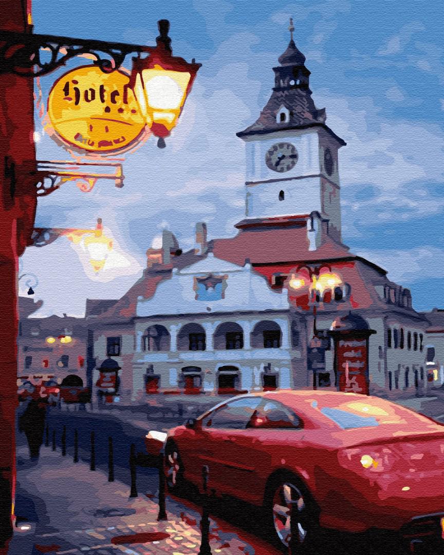 Картина по номерам Brushme "Вечер провинциального городка" 40х50 см (BK-GX30888) Картина по номерам Brushme "Вечер провинциального городка" 40х50 см (BK-GX30888)