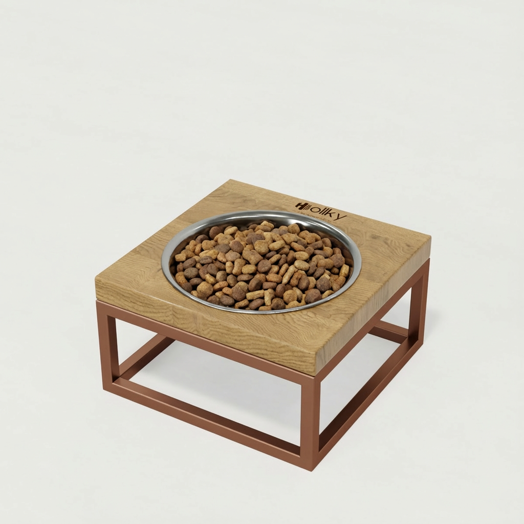 Миска на подставке для кошек и маленьких собак Hollky Base Solo S 0,45 л (S-18187-GLNT) - фото 1 Миска на подставке для кошек и маленьких собак Hollky Base Solo S 0,45 л (S-18187-GLNT) - фото 1