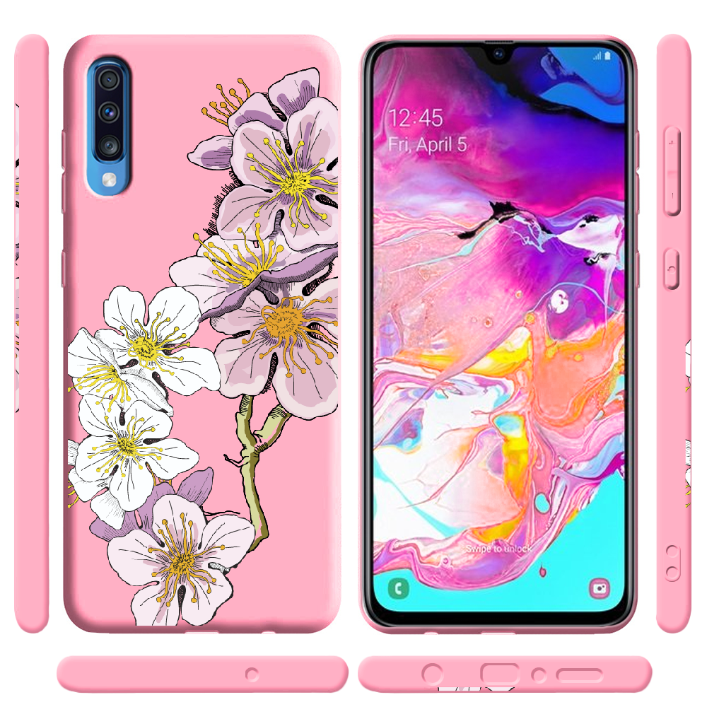 Чехол Boxface Samsung A705 Galaxy A70 Cherry Blossom Розовый силикон (36860-cc4-37422) - фото 2