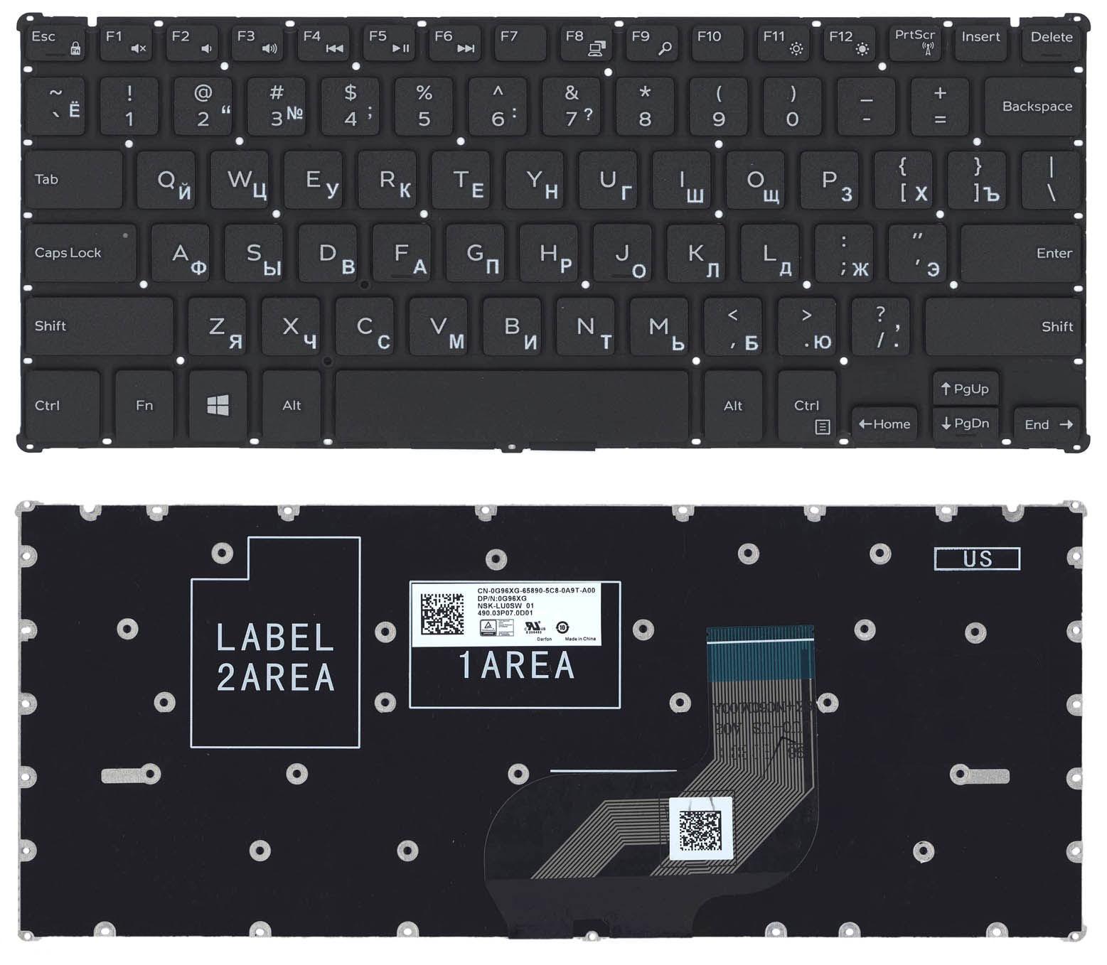 Клавіатура для ноутбука Dell Inspiron 11 3162 Black
