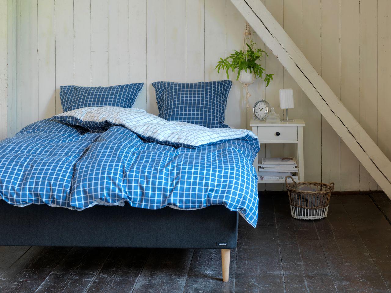 Комплект постельного белья Клетка пододеяльник 200х220 наволочка 50х75 Белый/Синий - фото 3 Комплект постельного белья Клетка пододеяльник 200х220 наволочка 50х75 Белый/Синий - фото 3