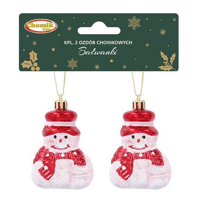 Набор новогодних подвесок Flora Снеговик 7,5 см 2 шт. (43233)