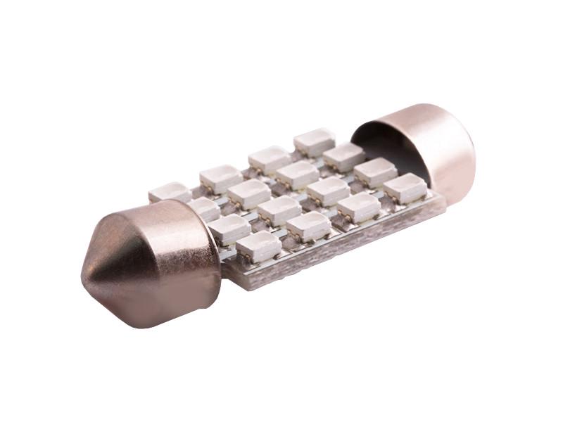 Автолампа светодиодная C5W SV8.5 12 В 36 мм SMD1206-16led Синий (536)