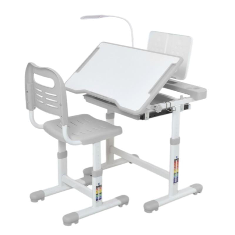 Парта Bambi и стул с регулировкой высоты Серый (M 5068-11)