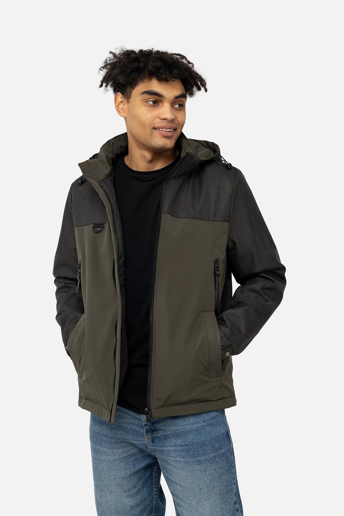 Куртка чоловіча ЦБ-00238304 р. 46 Хакі (28421917)