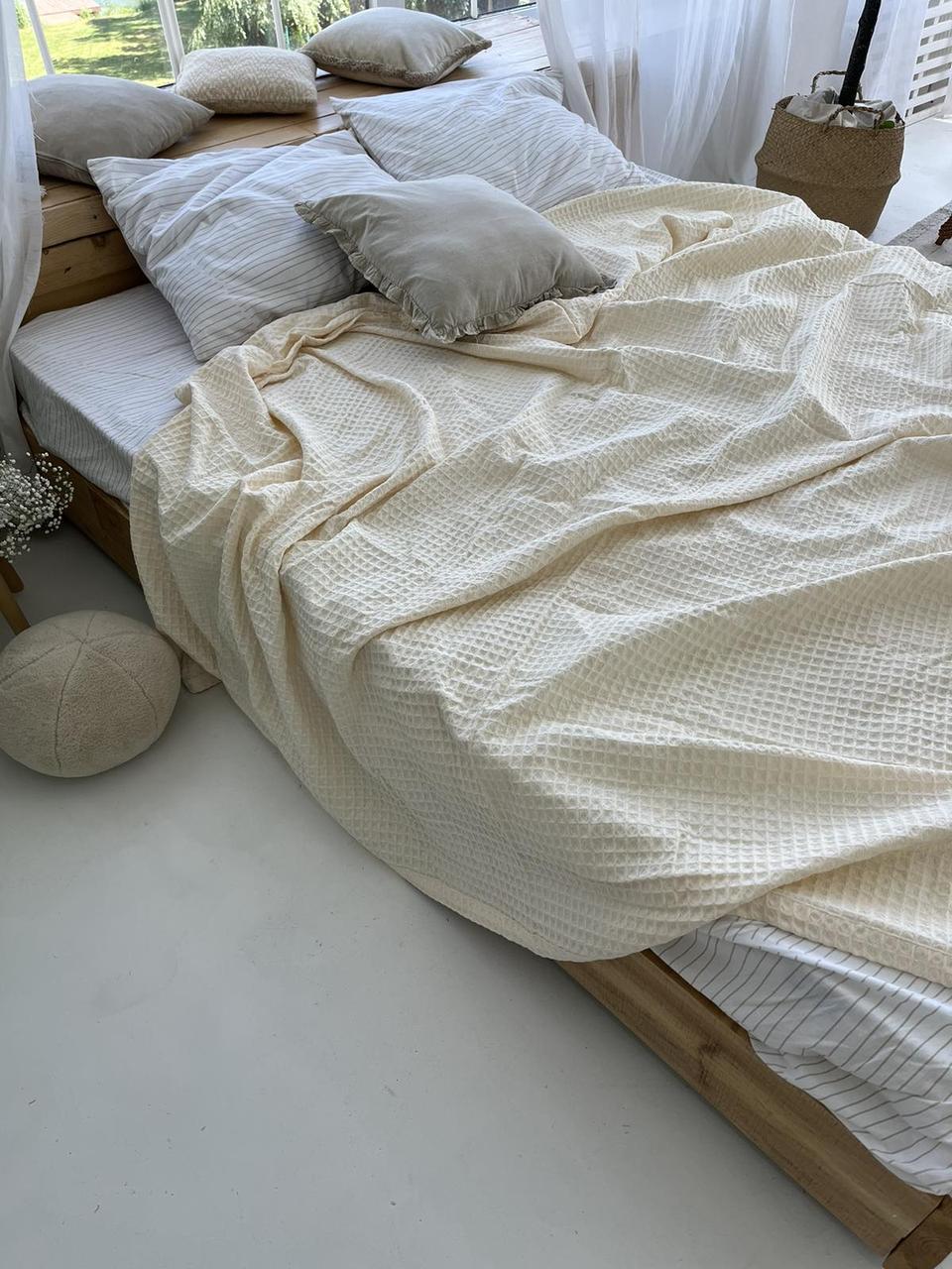 Покрывало ZEINTEX Greece вафельное 230х260 см Молочный (18094058) - фото 5